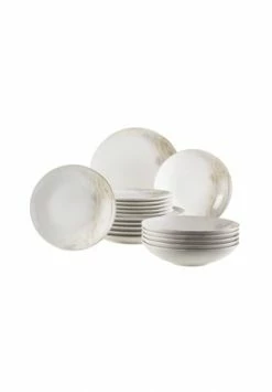 MÄSER Teller-Set, Steinzeug Ossia Weiß/ Beige