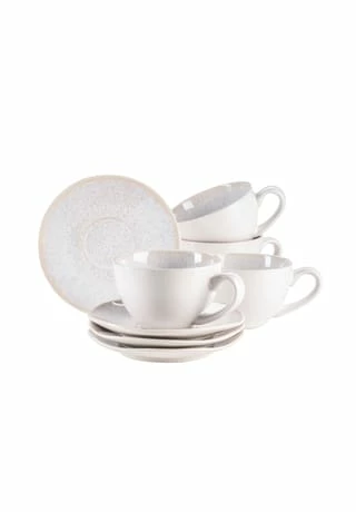 MÄSER Tassen-Set, Steinzeug FROZEN Weiß 3 MÄSER Tassen-Set, Steinzeug FROZEN Weiß