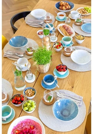 MÄSER Tassen-Set, Steinzeug FROZEN Blau 8 MÄSER Tassen-Set, Steinzeug FROZEN Blau – Bild 6