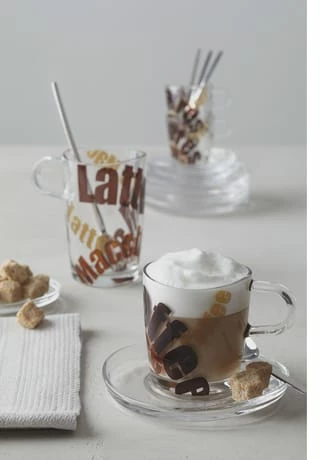 LEONARDO Espresso Obertasse "LOOP", 75 Ml Klar, Braun, Beige 4 LEONARDO Espresso Obertasse "LOOP", 75 Ml Klar, Braun, Beige – Bild 2