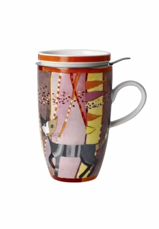 Goebel Teetasse Mit Deckel Und Sieb Rosina Wachtmeister - Sottosopra Bunt 4 Goebel Teetasse Mit Deckel Und Sieb Rosina Wachtmeister - Sottosopra Bunt – Bild 2