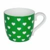 KÖNITZ Henkelbecher "Hearts", 425 Ml Grün, Weiß