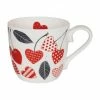 KÖNITZ Henkelbecher "Herz-Kirschen", 9,7 Cm WEISS/ ROT