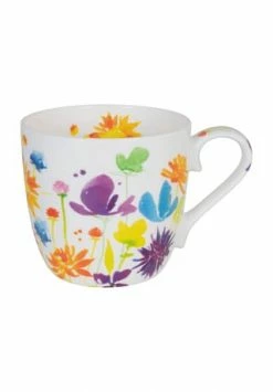 KÖNITZ Henkelbecher "Victoria Lowe - Full Bloom", 450 Ml WEIß/ MEHRAFARBIG