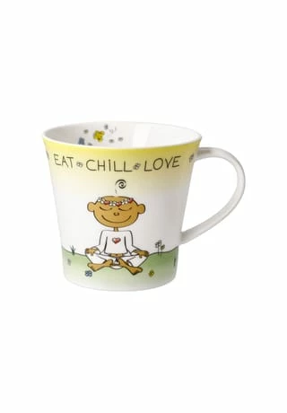 Goebel Coffee-/Tea Mug Der Kleine Yogi - "Eat Chill Love" Bunt 3 Goebel Coffee-/Tea Mug Der Kleine Yogi - "Eat Chill Love" Bunt