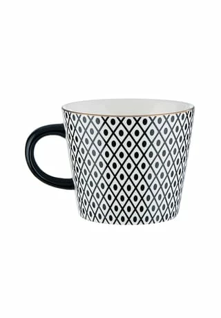 BUTLERS® ORNAMENTS Tasse 350ml Schwarz-Weiß 4 BUTLERS® ORNAMENTS Tasse 350ml Schwarz-Weiß – Bild 2
