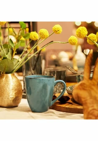 BUTLERS® FINCA 4x Tasse 300ml Blau 4 BUTLERS® FINCA 4x Tasse 300ml Blau – Bild 2