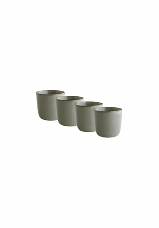 BUTLERS® NATIVE 4x Espressotasse100ml Grau 3 BUTLERS® NATIVE 4x Espressotasse100ml Grau