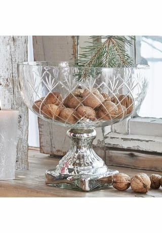 LOBERON Schale Iesha Klar/antiksilber 4 LOBERON Schale Iesha Klar/antiksilber – Bild 2