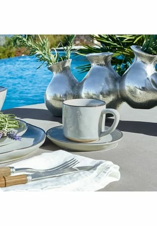 LOBERON Tasse Mit Untertasse 6er Set Biarré Grau 5 LOBERON Tasse Mit Untertasse 6er Set Biarré Grau – Bild 3