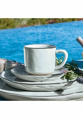 LOBERON Tasse Mit Untertasse 6er Set Biarré Grau 6 LOBERON Tasse Mit Untertasse 6er Set Biarré Grau – Bild 4