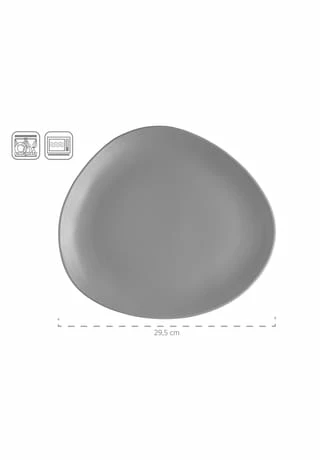 MÄSER Tellerset, Keramik GLENDALE Schwarz/ Weiß/ Grau 4 MÄSER Tellerset, Keramik GLENDALE Schwarz/ Weiß/ Grau – Bild 2