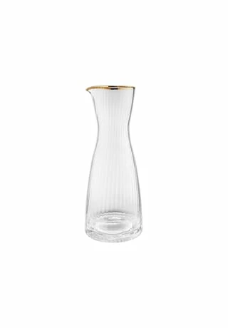 BUTLERS® GOLDEN TWENTIES Karaffe Mit Goldrand Und Rillen 1l 3 BUTLERS® GOLDEN TWENTIES Karaffe Mit Goldrand Und Rillen 1l