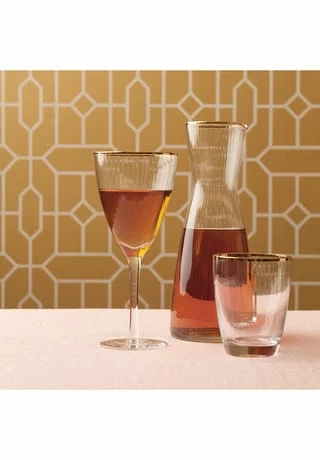 BUTLERS® GOLDEN TWENTIES Karaffe Mit Goldrand Und Rillen 1l 8 BUTLERS® GOLDEN TWENTIES Karaffe Mit Goldrand Und Rillen 1l – Bild 6