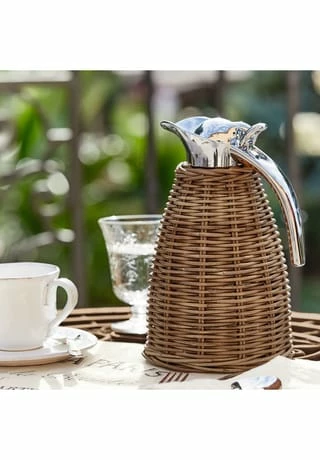 LOBERON Thermoskanne Senta Braun/silber 6 LOBERON Thermoskanne Senta Braun/silber – Bild 4