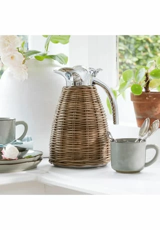 LOBERON Thermoskanne Senta Braun/silber 7 LOBERON Thermoskanne Senta Braun/silber – Bild 5