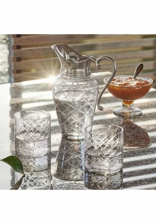 LOBERON Karaffe Mit Gläsern Roseline Klar/silber 5 LOBERON Karaffe Mit Gläsern Roseline Klar/silber – Bild 3