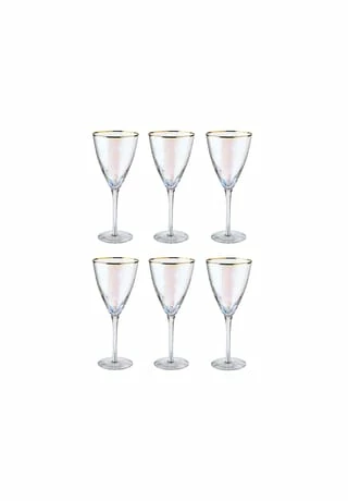 BUTLERS® SMERALDA 6x Weingläser Mit Goldrand 400ml 3 BUTLERS® SMERALDA 6x Weingläser Mit Goldrand 400ml